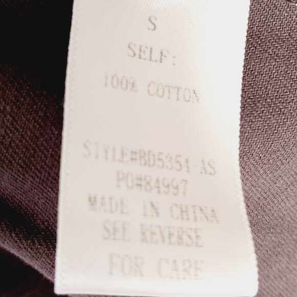 Altar'd State,  Gray Tiered Cotton Mini Dress, Size Small Short Sleeve, Fringed - Picture 15 of 16